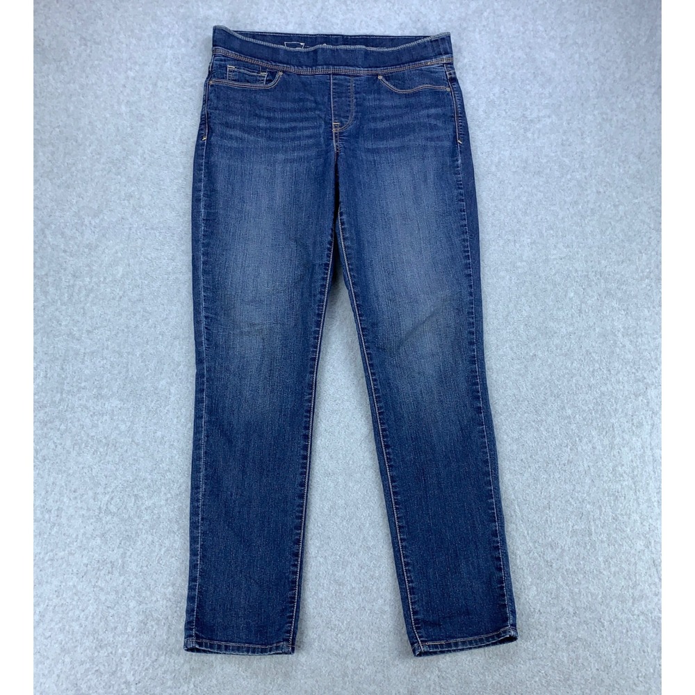 Levi Strauss Pull On Jeans Womens 8 Medium Wash Skinny Stretch Denim 3256